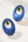 By Anthropologie Mixed Shaped Enamel Earrings In Blue