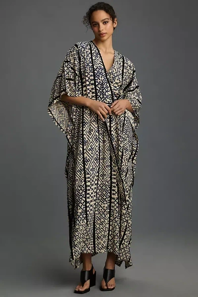 By Anthropologie Printed Duster Robe In Multicolor