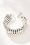 By Anthropologie Ribbed Collar Necklace In Silver