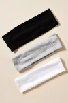 By Anthropologie Solid Stretch Headbands, Set Of 3 In Beige