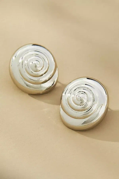 By Anthropologie Spiral Post Earrings In Silver