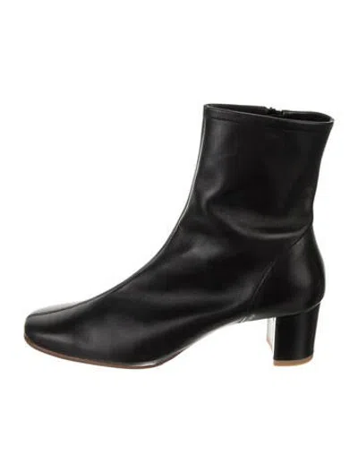 Pre-owned By Far Leather Boots In Black