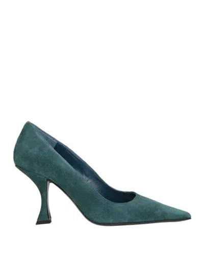 By Far Woman Pumps Deep Jade Size 7 Soft Leather In Green