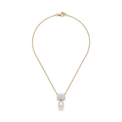 By Virgo Women's Elora Pearl Necklace In Gold