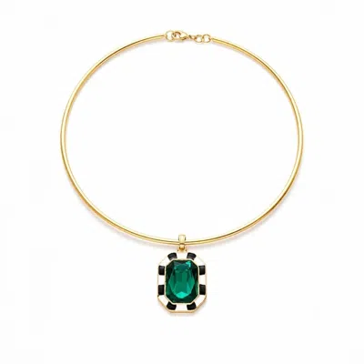 By Virgo Women's Gemma Forest Choker In Green