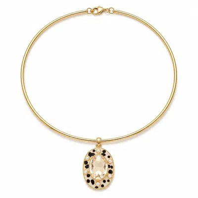 By Virgo Women's Gemma Latte Choker In Gold