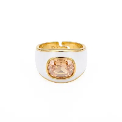 By Virgo Women's Ivory Ring In White