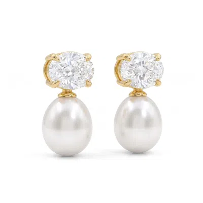 By Virgo Women's Maelle Pearl Earrings In White