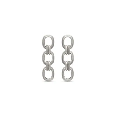 By Virgo Women's Silver Nexis Earrings In Metallic