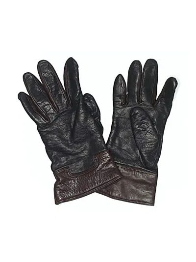 Pre-owned Byblos Gloves In Burgundy
