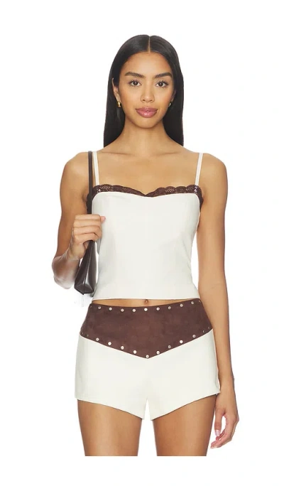 By.dyln X Revolve Onyx Corset Top In Cream