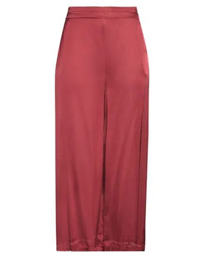 B.yu B. Yu Woman Pants Brick Red Size L Viscose