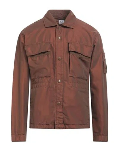 C.p. Company C. P. Company Man Shirt Cocoa Size L Cotton, Polyester, Polyamide In Brown