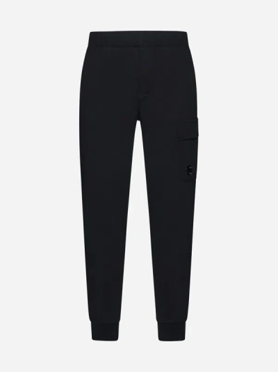 C.p. Company Cotto Cargo Sweatpants In Black