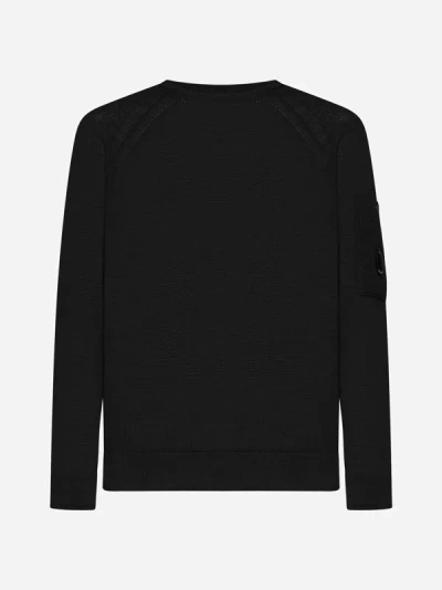 C.p. Company Cotton Sweater In Black