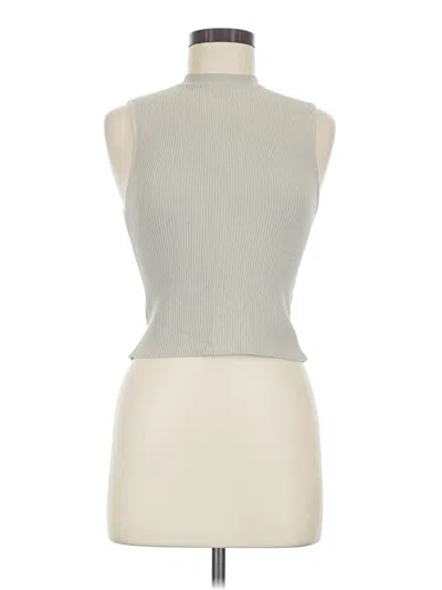 Pre-owned Caara Short Sleeve Turtleneck In Ivory