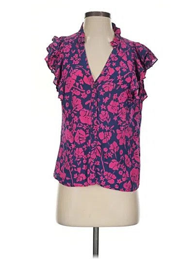 Pre-owned Caballero Tank Top Pink Plunge Neckline Tops