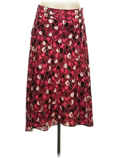 Pre-owned Cabi Casual Skirt In Burgundy