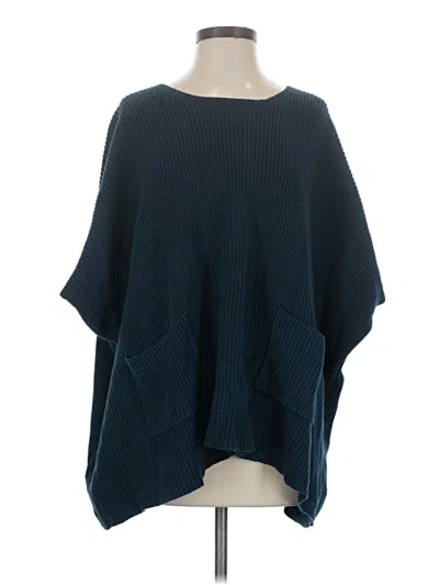 Pre-owned Cabi Poncho In Teal