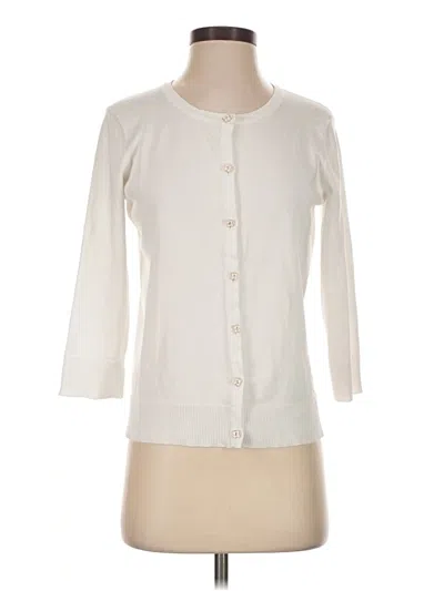 Pre-owned Cable & Gauge Cardigan Sweater In Ivory