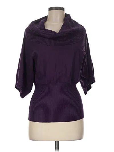 Pre-owned Cable & Gauge Cardigan Sweater In Purple