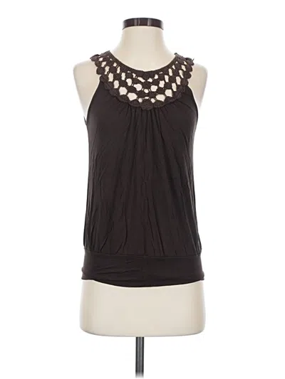 Pre-owned Cable & Gauge Sleeveless Blouse In Black