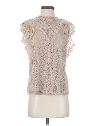 Pre-owned Cable & Gauge Sleeveless Blouse In Ivory