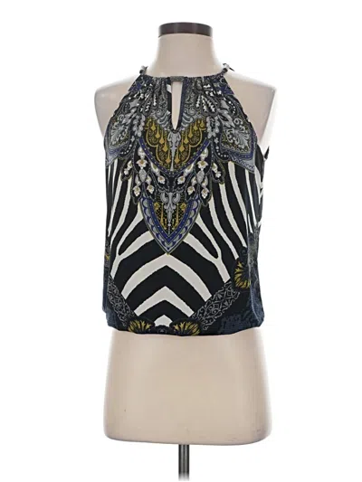 Pre-owned Caché Sleeveless Blouse In Blue