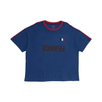 Pre-owned Cactus Jack By Travis Scott X Nike France Total 90 Tee 'blue' | Men's Size L