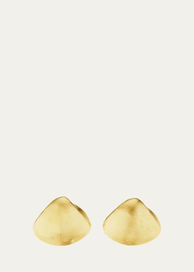 Cadar 18k Gold Large Shell '70s Stud Earrings