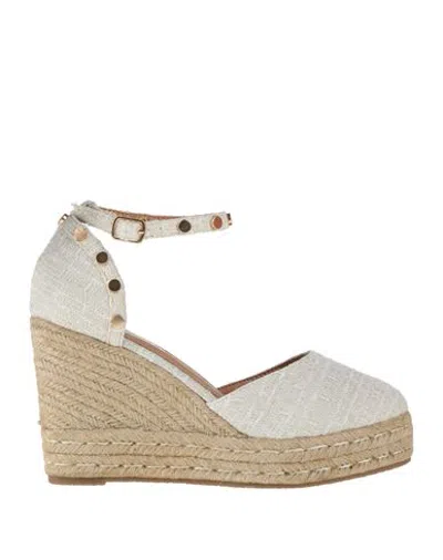 Cafènoir Woman Espadrilles Beige Size 9 Textile Fibers