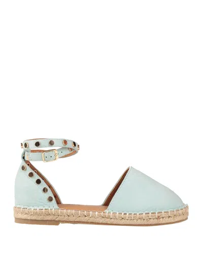 Cafènoir Woman Espadrilles Sky Blue Size 8 Leather
