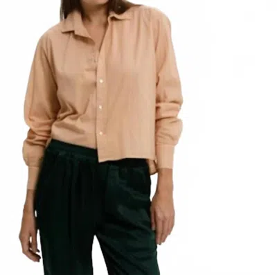 Cali Dreaming Colt Button Front Shirt In Toffee In Beige