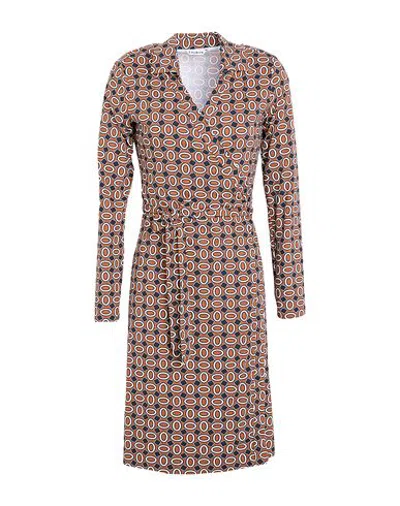 Caliban Woman Mini Dress Brown Size 8 Polyamide, Elastane In Black