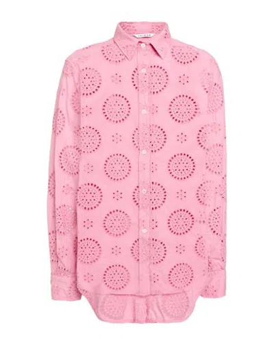 Caliban Woman Shirt Pink Size 12 Cotton