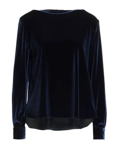 Caliban Woman Top Midnight Blue Size 12 Polyester, Elastane