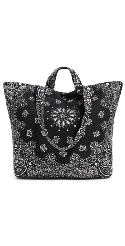 Call It By Your Name Cotton Bandana Tote All Black