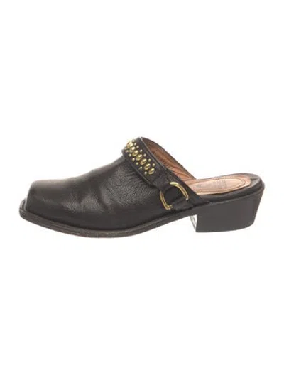 Pre-owned Calleen Cordero Leather Mules In Multicolor