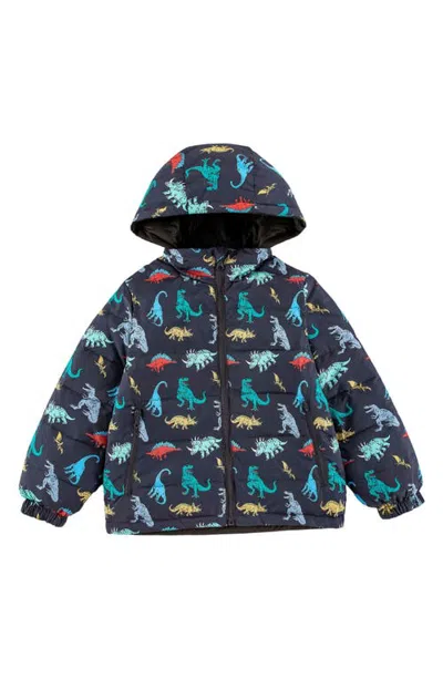 Calonie Kids' Blake Hooded Puffer Jacket In Blue
