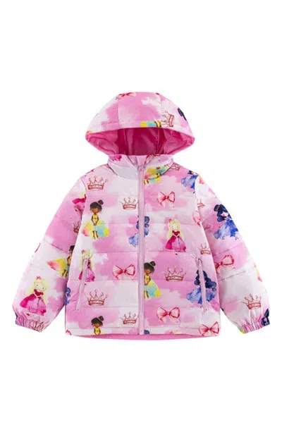 Calonie Kids' Blake Puffer Jacket In Pink