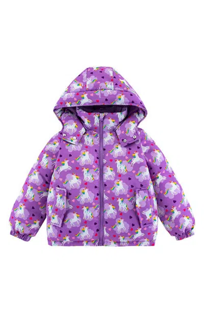 Calonie Kids' Charlie Puffer Jacket In Purple