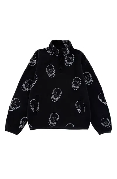 Calonie Kids' Embroidered Polar Fleece Pullover In Black