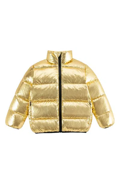 Calonie Kids' Fallon Metallic Puffer Jacket In Multi