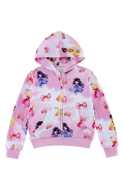 Calonie Kids' Flying Unicorn Zip Hoodie In Multi