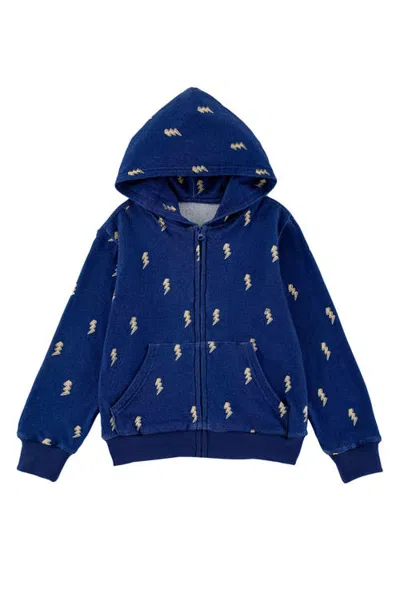 Calonie Kids' Full Zip Hoodie In Blue