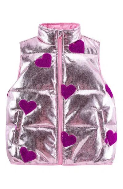 Calonie Kids' Remy Puffer Vest In Gray