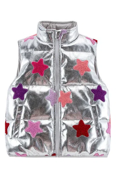 Calonie Kids' Remy Puffer Vest In Gray