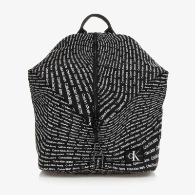 Calvin Klein Black Zip-up Backpack (40cm) In Brown