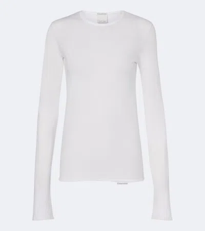 Calvin Klein Collection Gardénia Cotton T-shirt In White