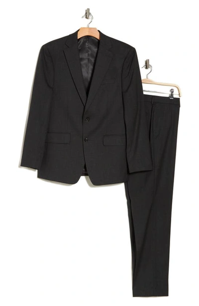 Calvin Klein Collection Single Breasted Two-button Classic Suit In Charcoal